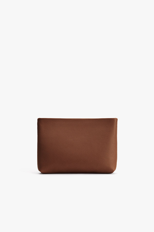Small Zipper Pouch Dark Chestnut / One Size