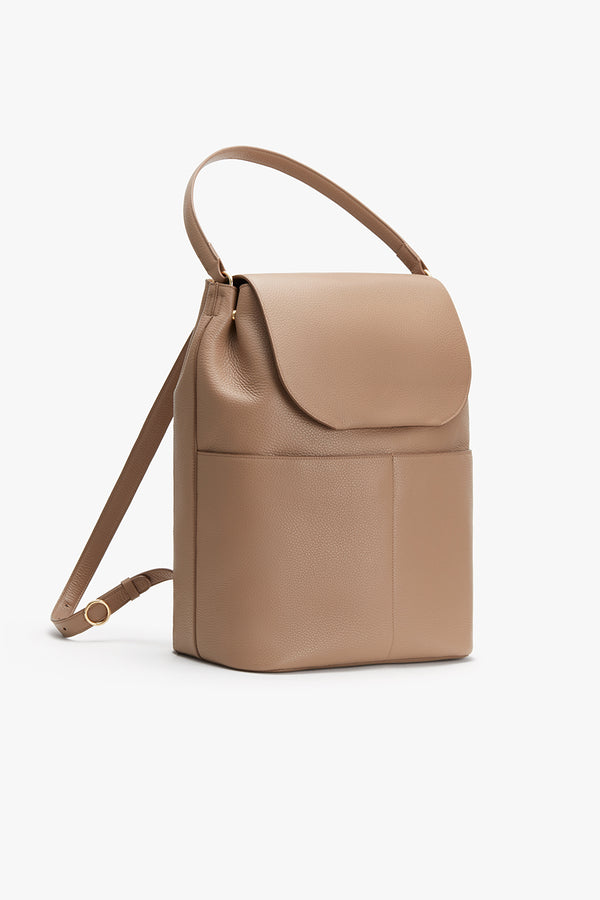 Leather Backpack 16-inch Cappuccino / One Size