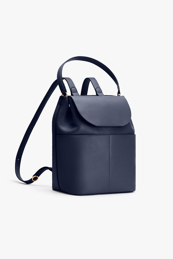 Leather Backpack 13-inch Navy / One Size