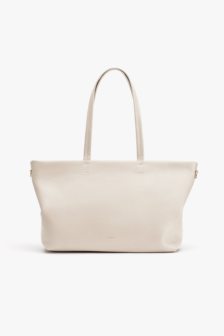 Small Easy Zipper Tote Ecru / One Size