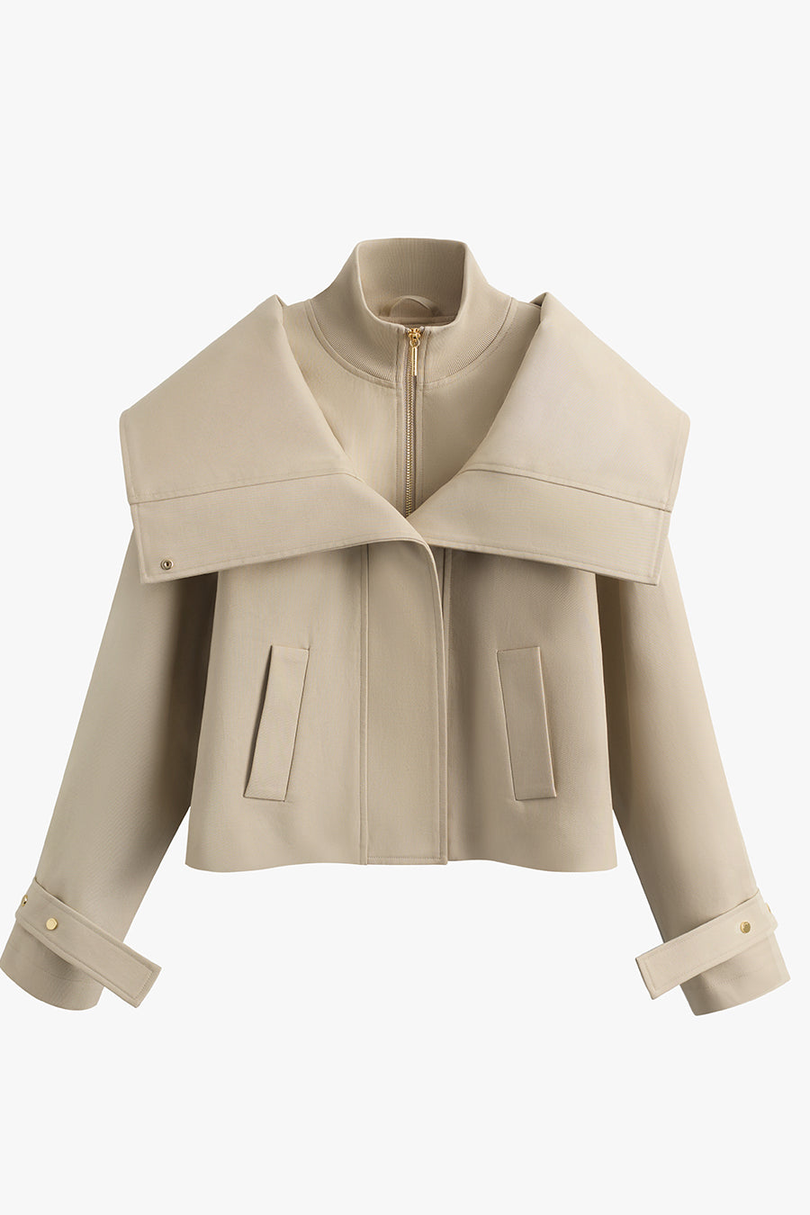 Overlay Collar Jacket Stone / Extra Small