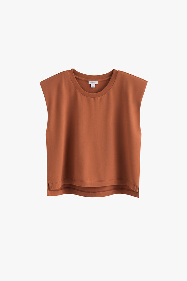 Pima Boxy Tank Terracotta / Small