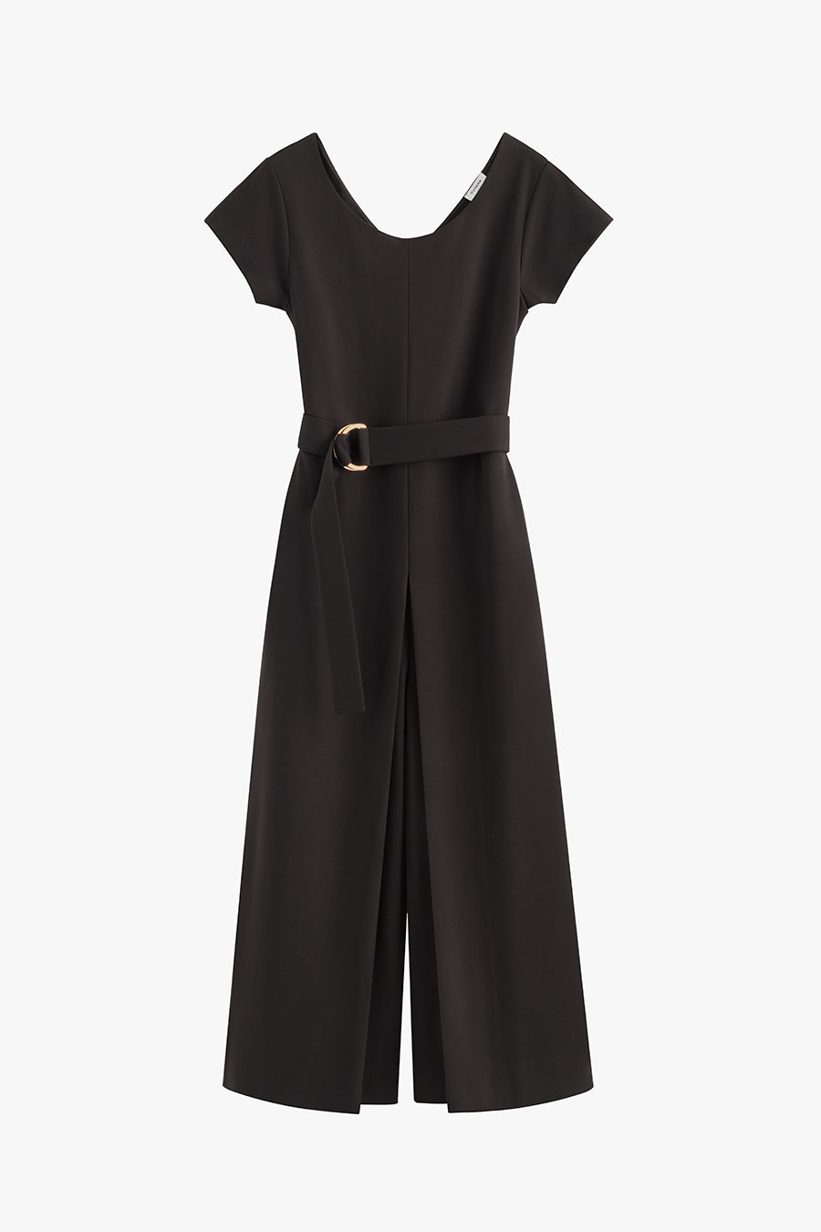 Ponte Pleated Jumpsuit Mocha / Small