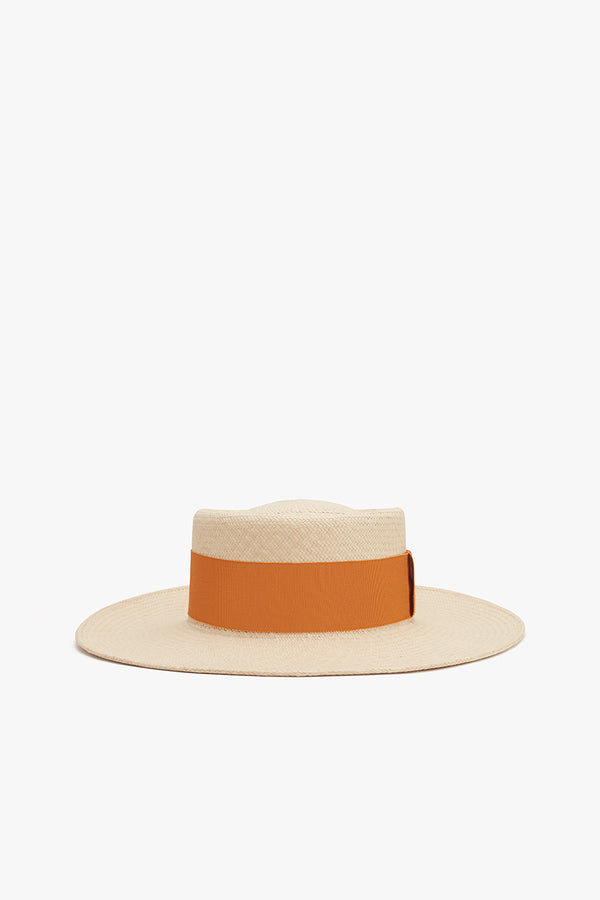 Straw Bolero Hat Natural/Mango / 56