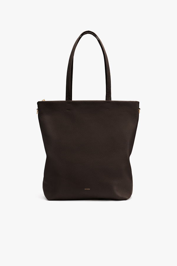 Tall Easy Zipper Tote Mocha / One Size