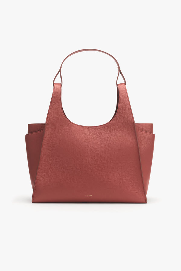 Double Loop Satchel Dark Terracotta / One Size
