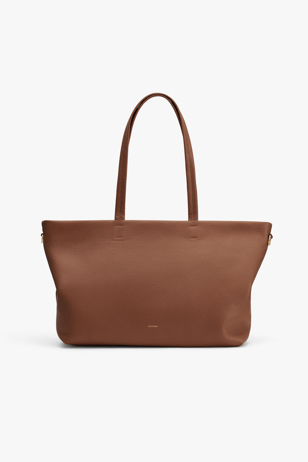 Small Easy Zipper Tote Dark Chestnut / One Size