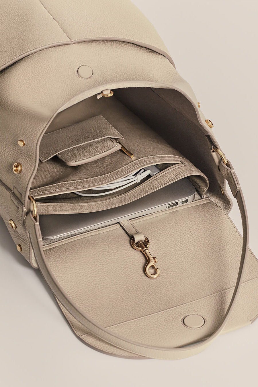 Leather Backpack 13-inch Stone / One Size