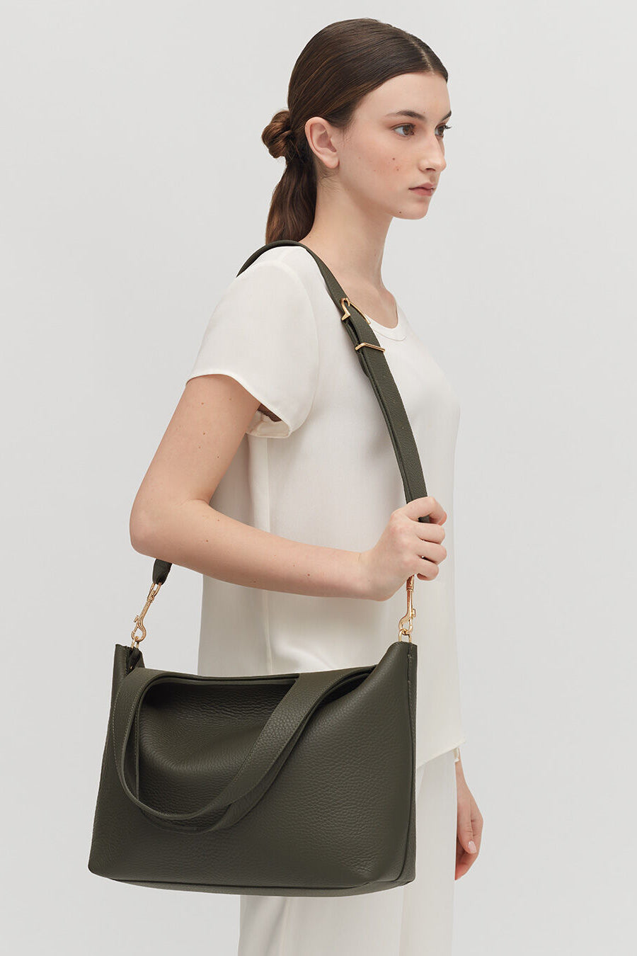 Adjustable Wide Strap Dark Olive / One Size
