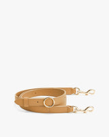 Leather strap with circle and metal clips