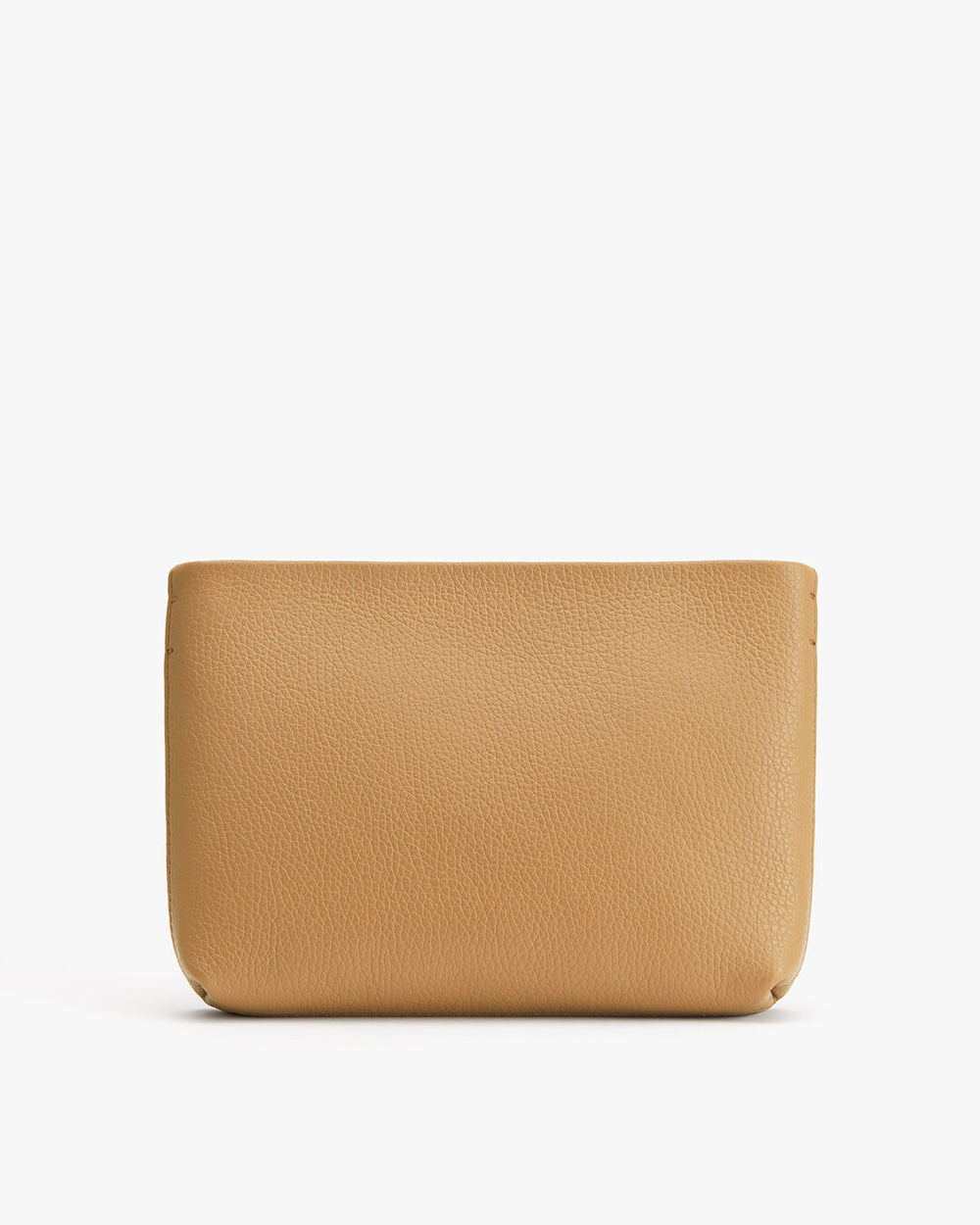 A textured rectangular pouch standing upright against a plain background.