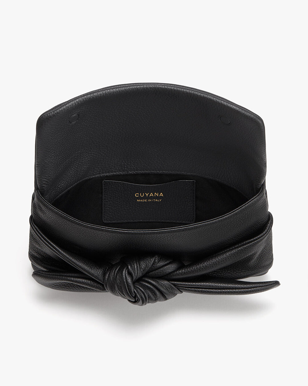 Leather belt with a knotted design at the front