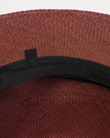 Close-up view of a hat interior