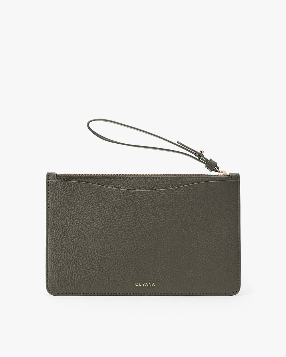 Slim Wristlet Wallet Small wristlet clutch with a zipper and a wrist strap.