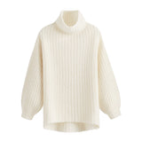 Turtleneck sweater on plain background