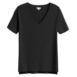 V-neck t-shirt on white background