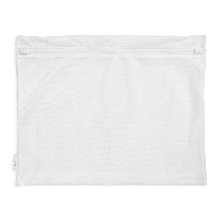 Mesh zipper pouch on a white background