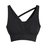 Sports bra with crisscross strap detail in front