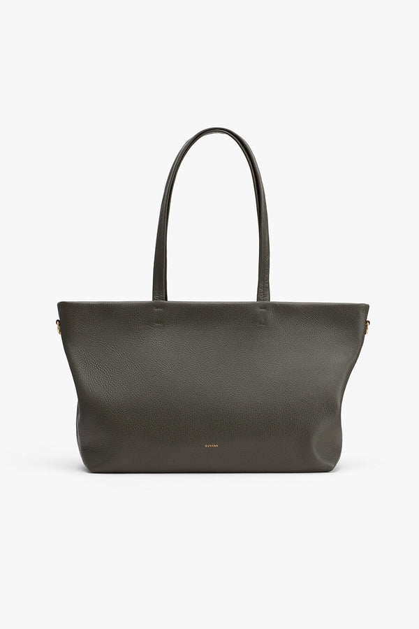 Small Easy Zipper Tote Dark Olive / One Size