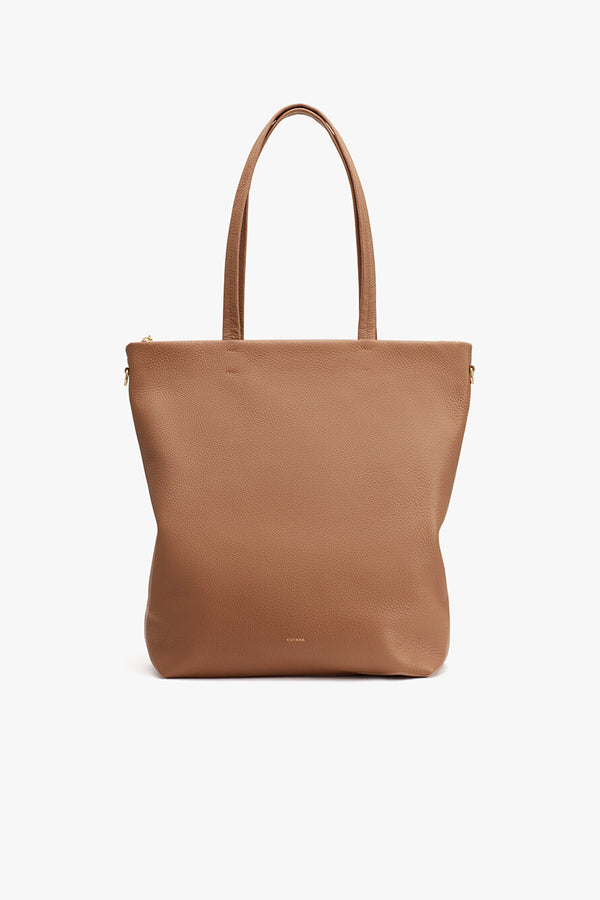 Tall Easy Zipper Tote Caramel / One Size