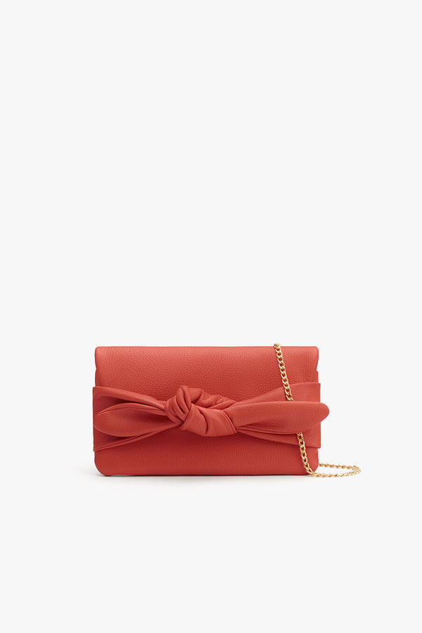 Bow Clutch Dark Coral / One Size
