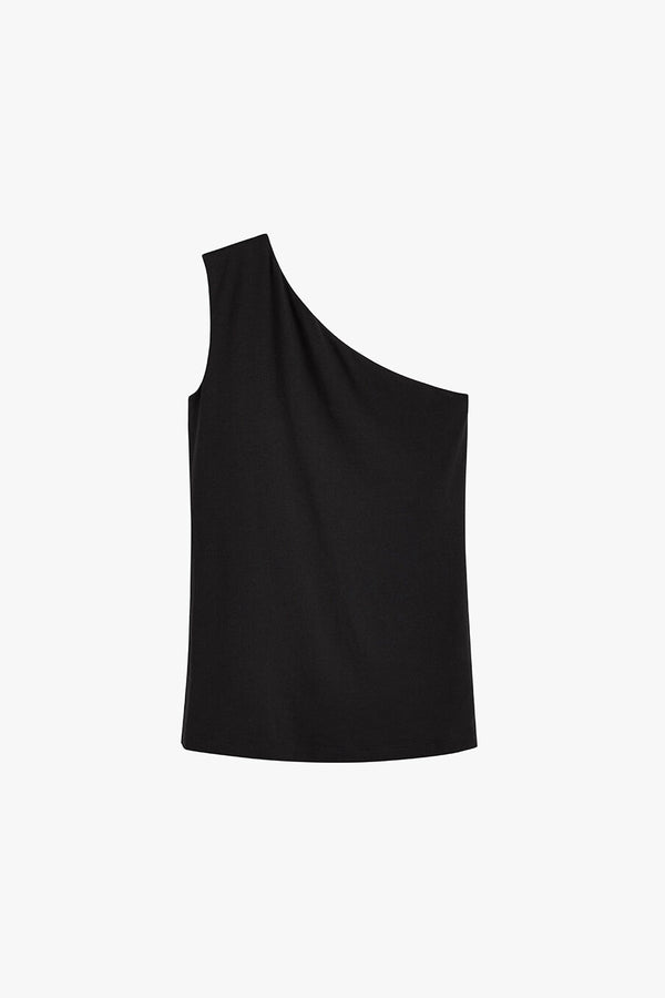 One Shoulder Top Black / Extra Small
