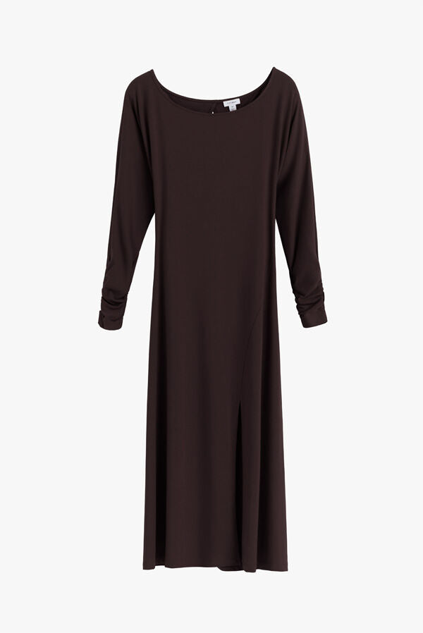 Dolman Sleeve Dress Chocolate / Large