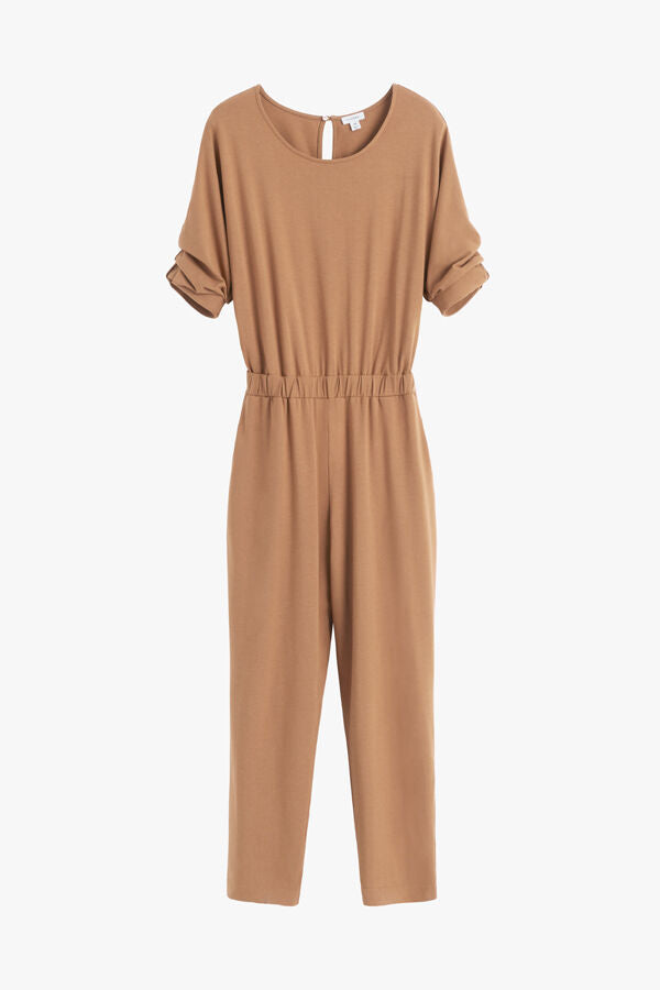 Open-Back Jumpsuit Camel / Small