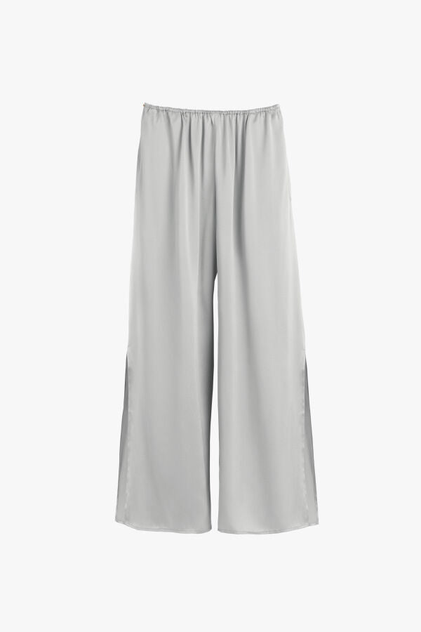 Washable Charmeuse Cropped Wide-Leg Pant Sage / Small
