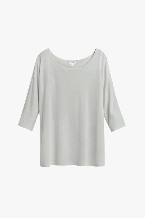 Organic Pima Drape-Back Top Pearl Grey / Large