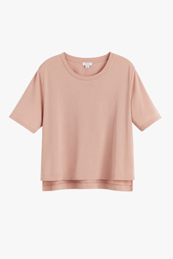 Pima Cropped Tee Soft Rose / Small
