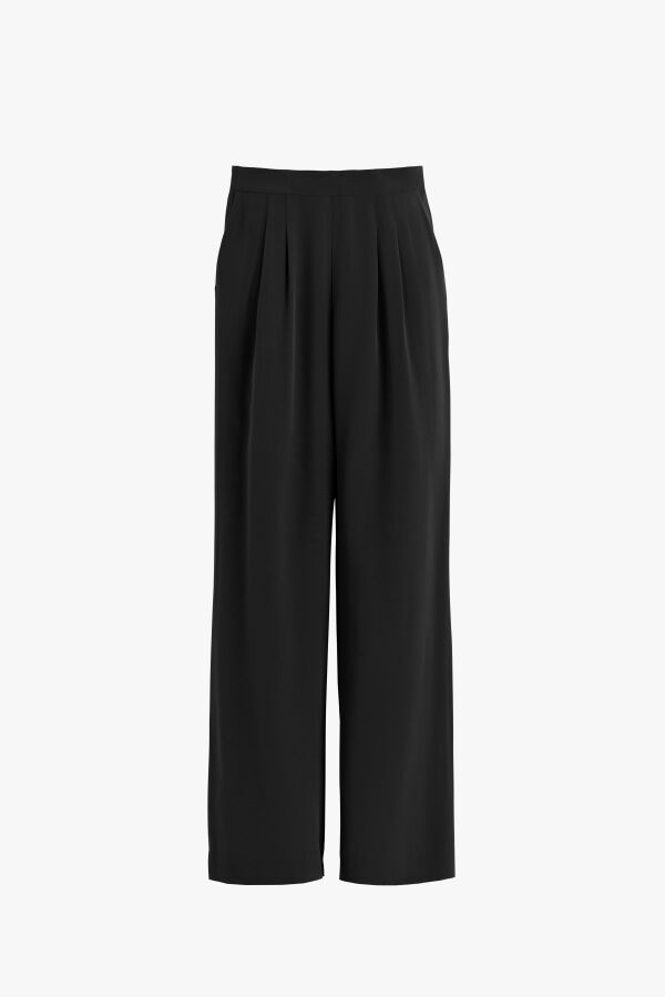 Silk Wide-Leg Pant Black / Large