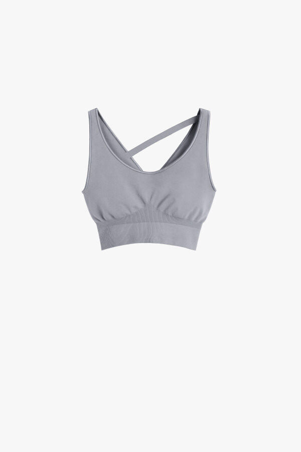Stretch Cropped Top Steel / Extra Small