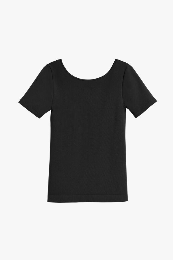 Stretch Scoop Neck Tee Black / Extra Small
