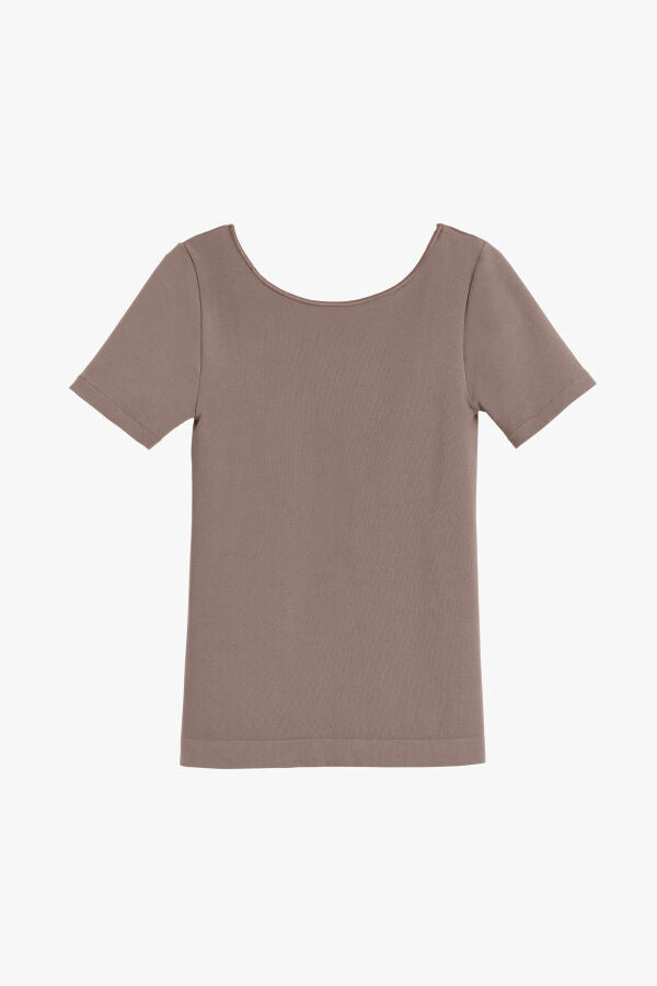 Stretch Scoop Neck Tee Mushroom / Extra Small