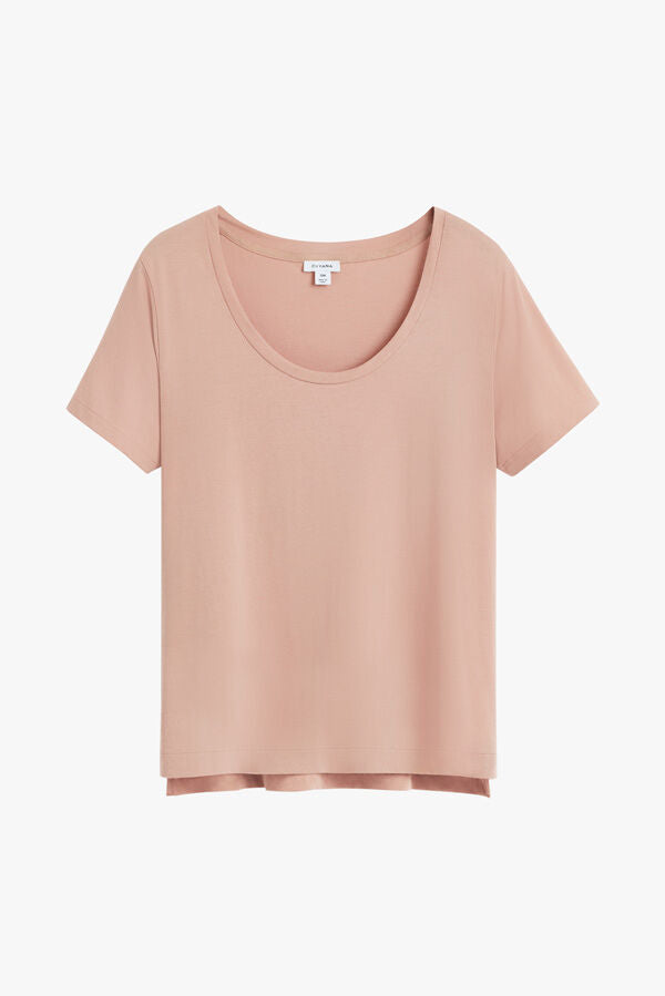 Pima Scoop Neck Tee Soft Rose / Small