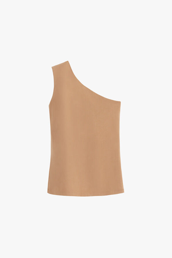 Slim One Shoulder Top (Earlier Version) Camel / Small