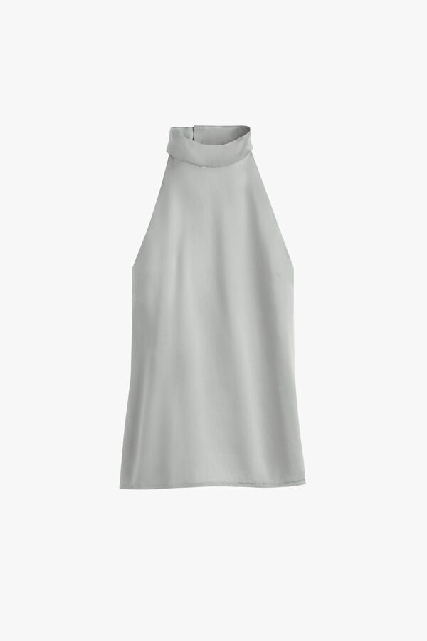Charmeuse Halter Top Sage / Small