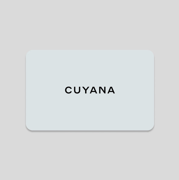 Card with the word CUYANA centered on it.