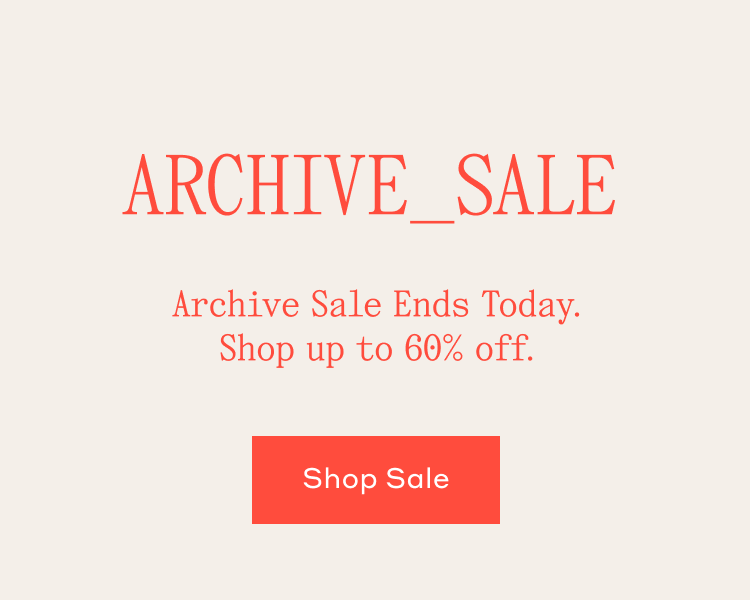Archive sale promotion with shop now button
