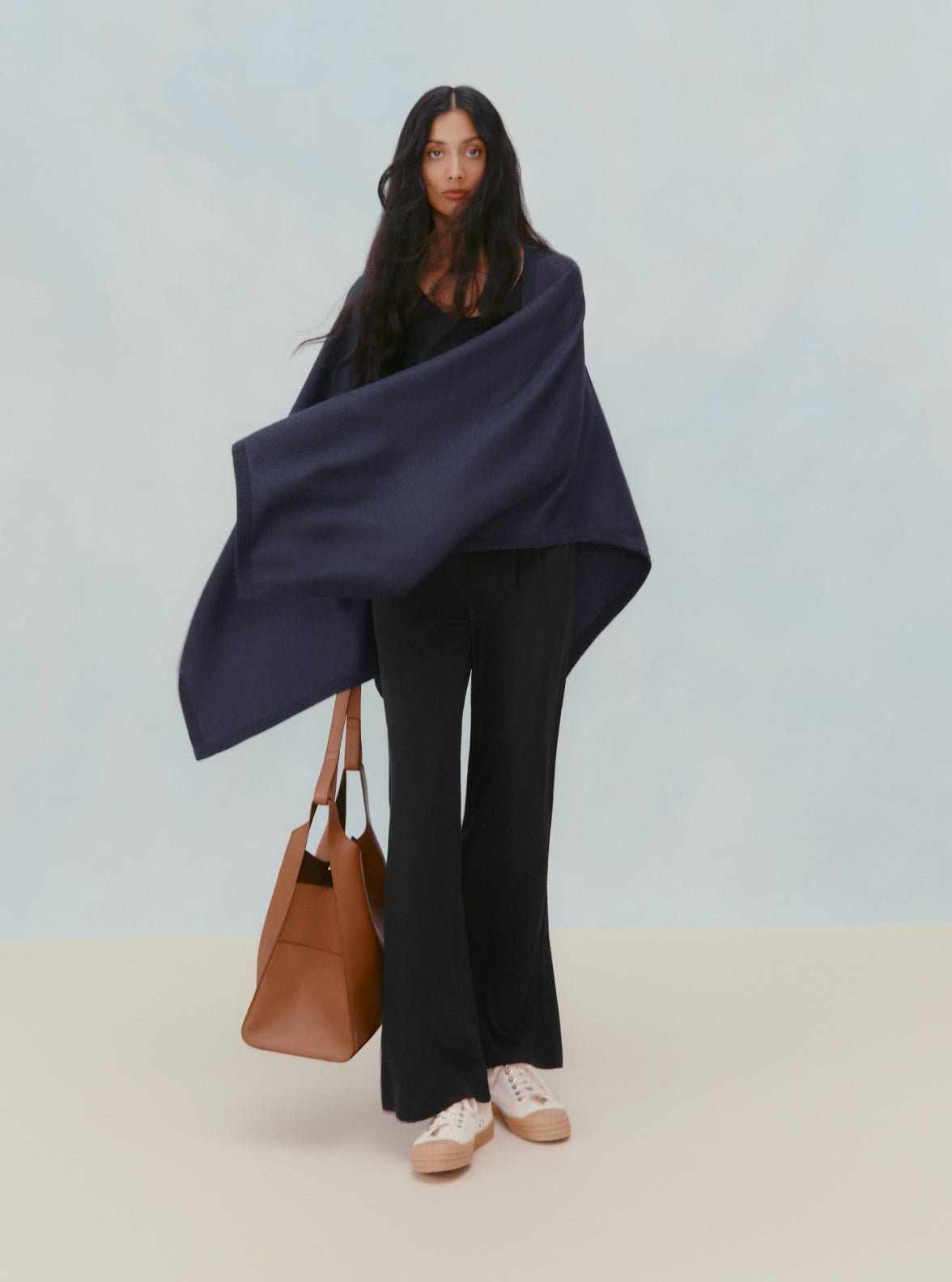 cuyana  ポンチョコート　ベビーアルパカ　ペルー製 Baby Alpaca Square Edge Cape – Cuyana