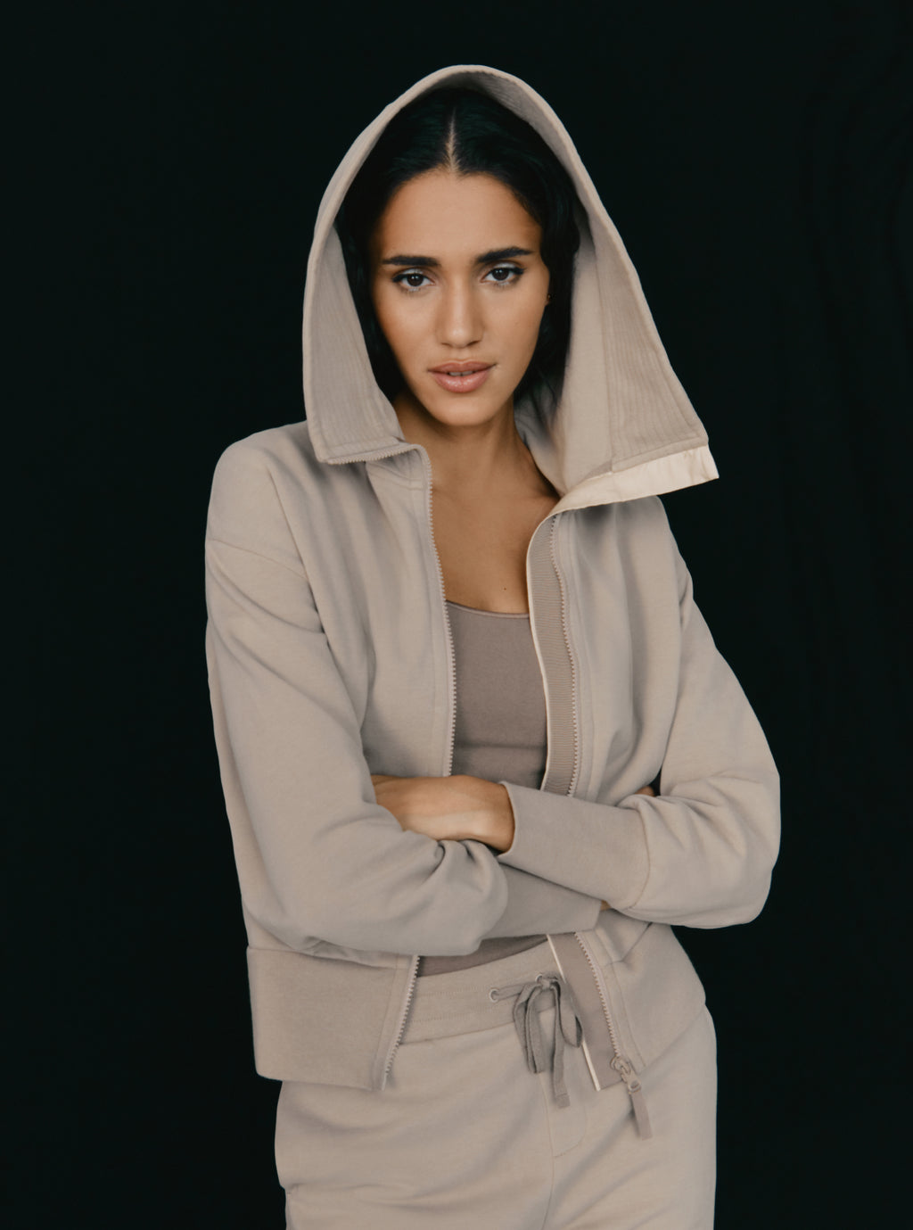 Fleece Funnel Neck Hoodie – Cuyana