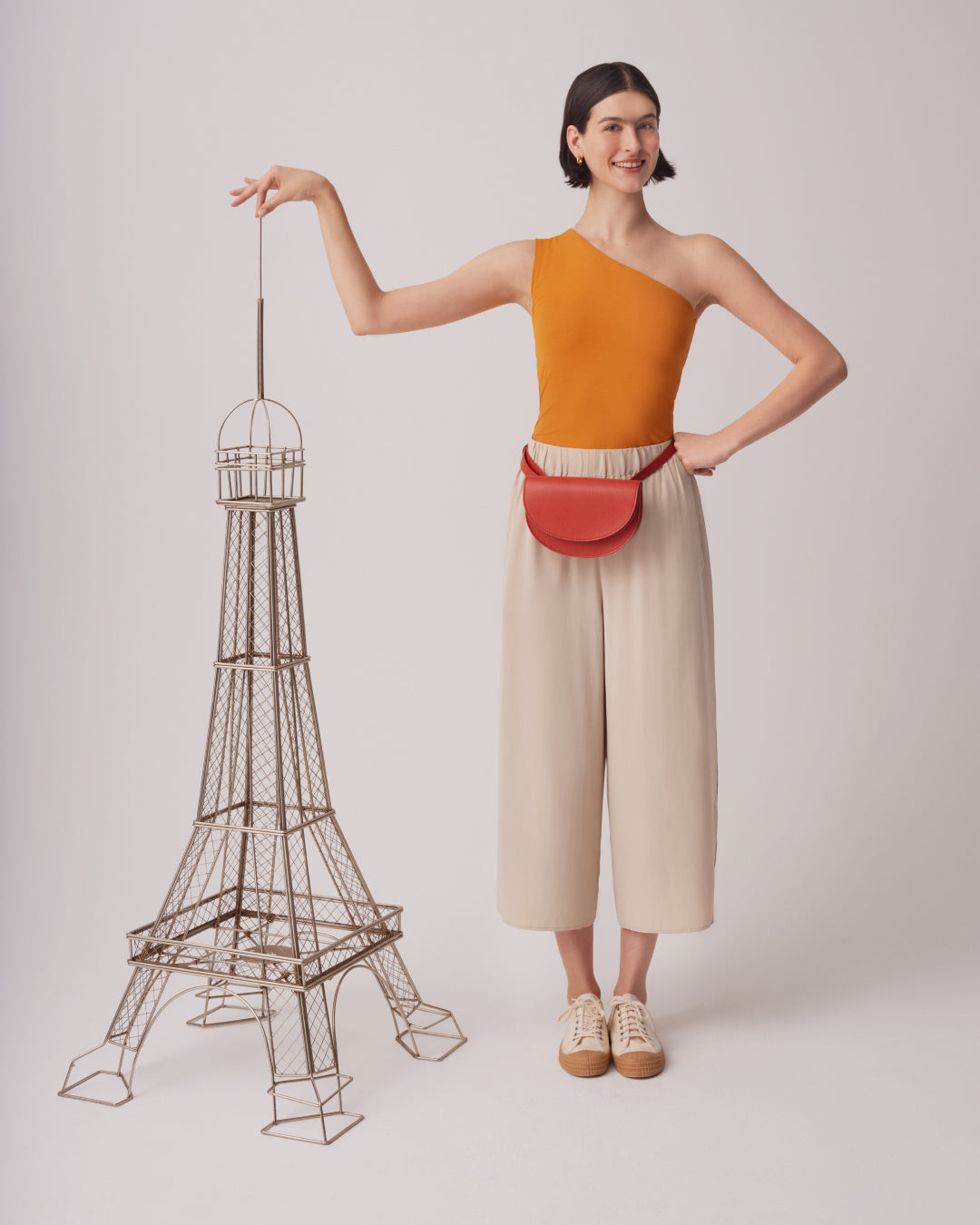 ANDMARY】Nana ribbon oneshoulder tops