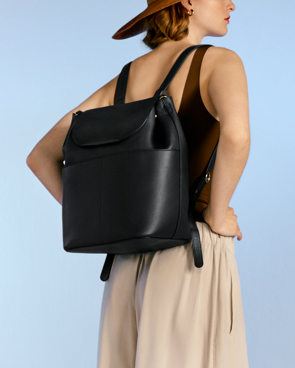 cuyana leather backpack 16" Laptop This backpack is handcrafted in a woman Leather Backpack Cuyana Leather Goods