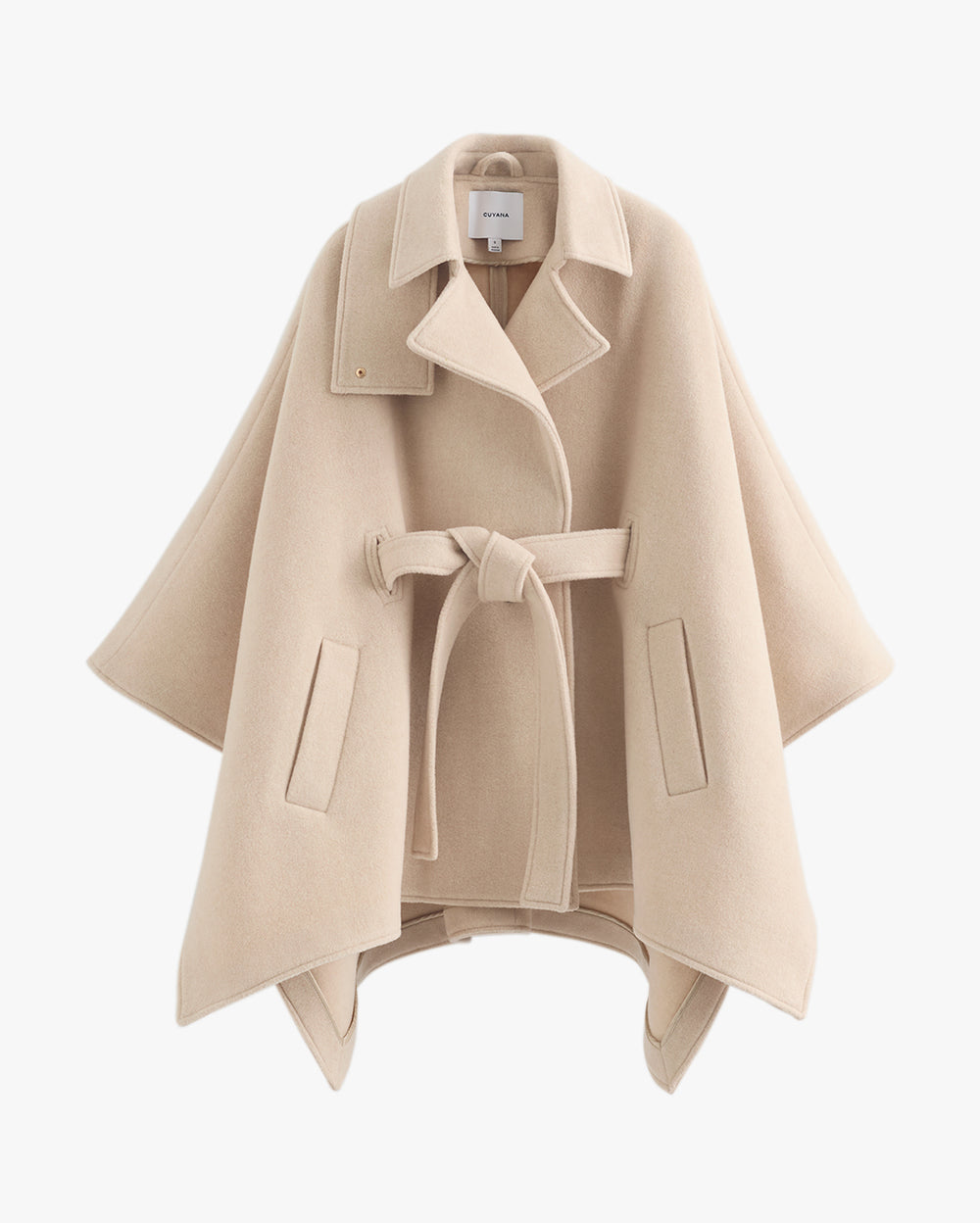 Belted wool cape on sale