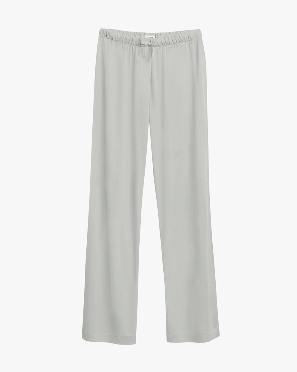 Long loose-fitting pants with elastic waistband