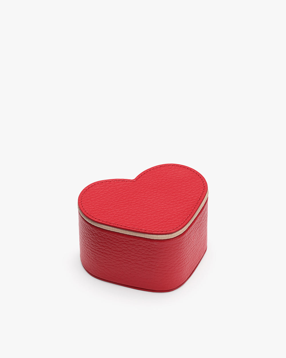 Heart-shaped jewelry box with textured surface