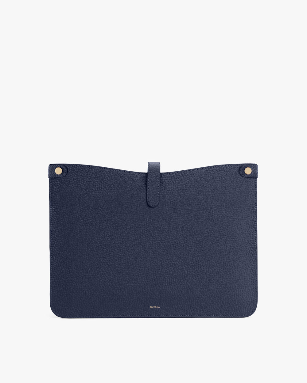 Rectangular pouch with a snap buttons and a tab closure at the top center.