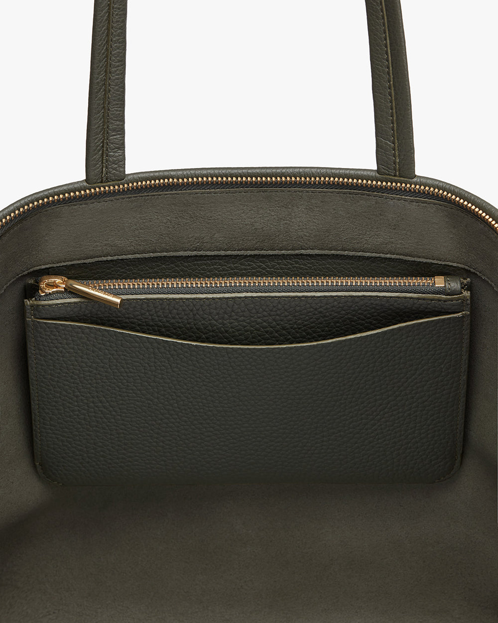 Handbag with two zippers