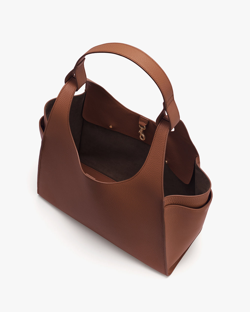 Bag with open top and short handles